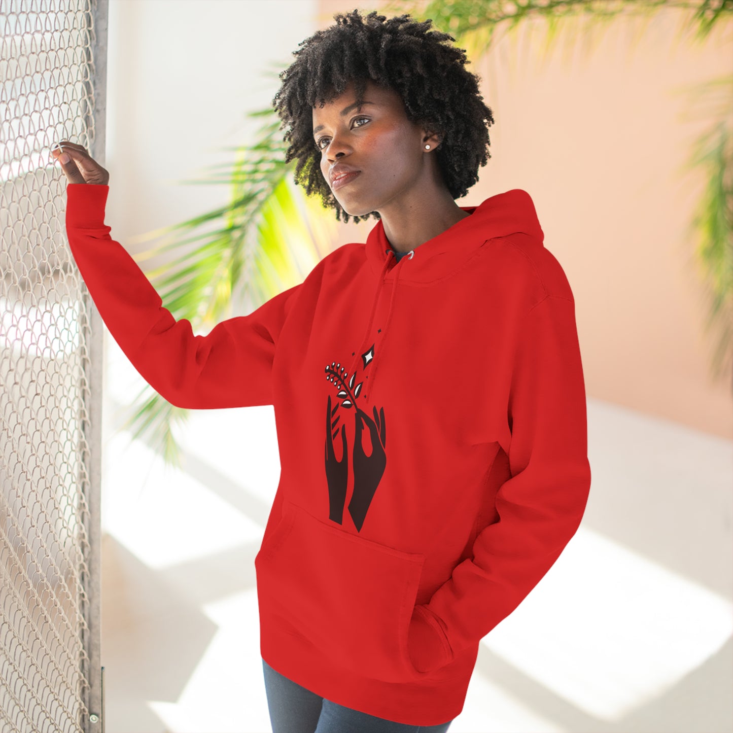 Three-Panel Fleece Hoodie