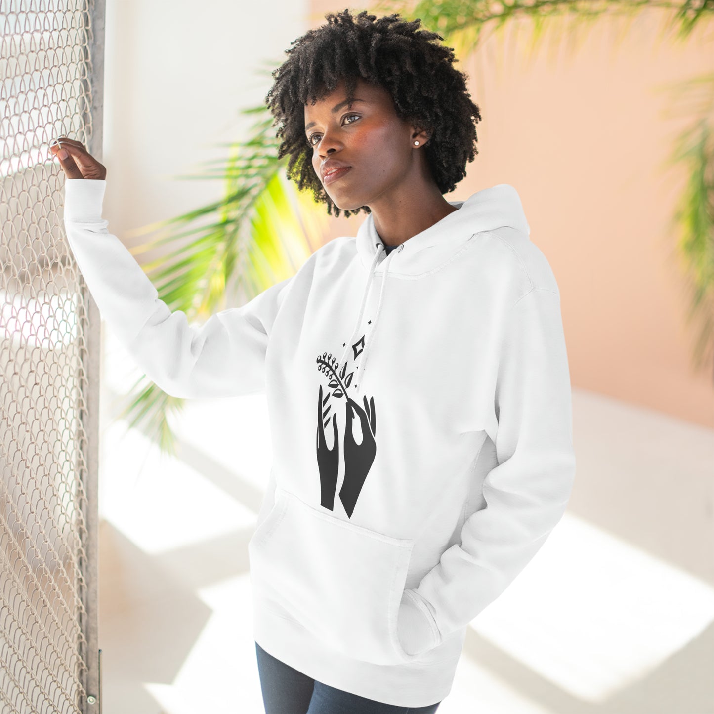 Three-Panel Fleece Hoodie