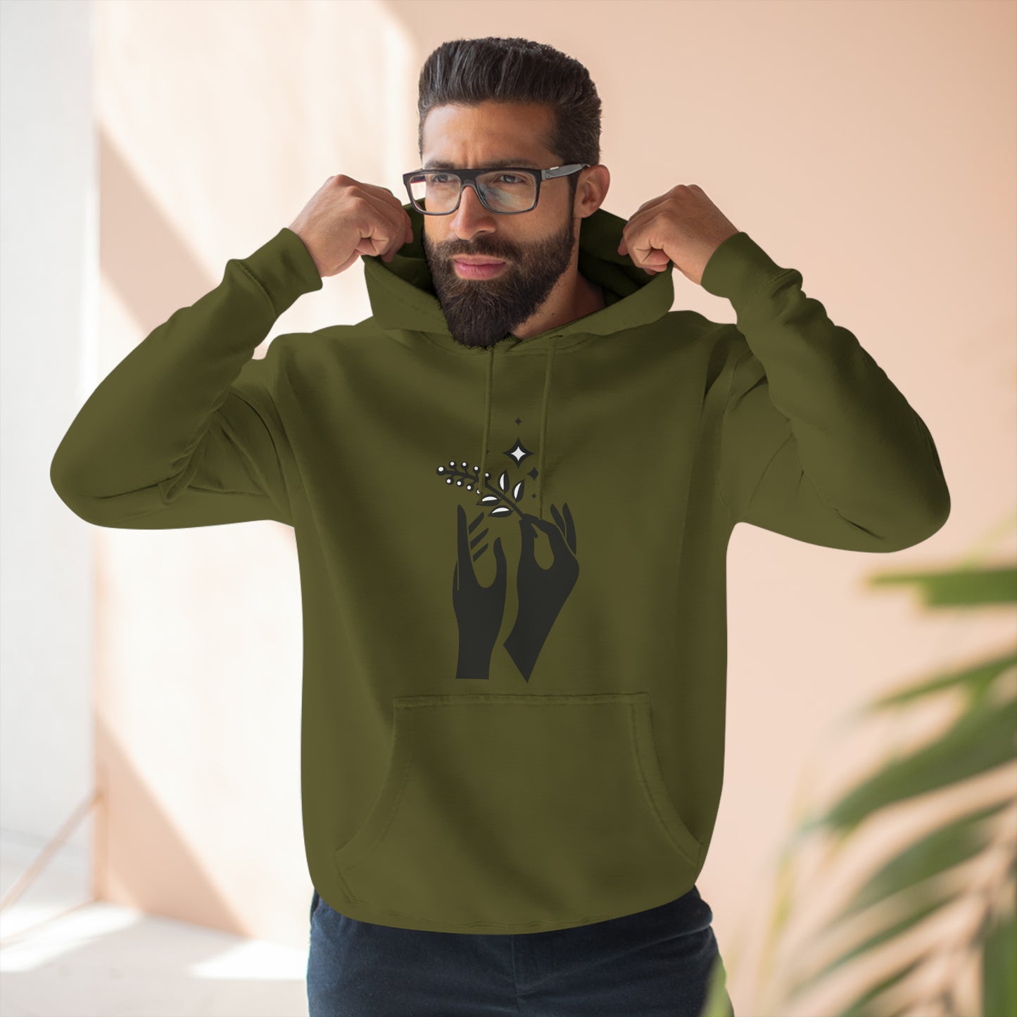 Three-Panel Fleece Hoodie