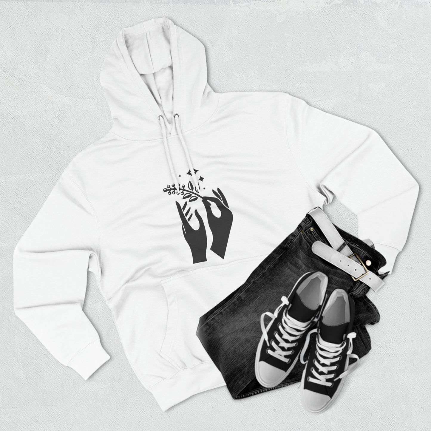 Three-Panel Fleece Hoodie